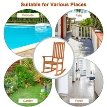 Load image into Gallery viewer, Gymax 2 PCS Outdoor Eucalyptus Rocking Chair Single Rocker for Patio Deck Natural