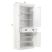Load image into Gallery viewer, Gymax Kitchen Cabinet Pantry Cupboard Freestanding W/Adjustable Shelves White