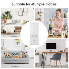 Load image into Gallery viewer, Gymax Kitchen Cabinet Pantry Cupboard Freestanding W/Adjustable Shelves White