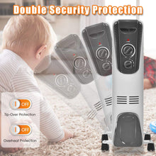 Load image into Gallery viewer, Gymax 1500W Oil Filled Radiator Heater Portable Space Heater w/ 3 Heat Settings