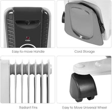Load image into Gallery viewer, Gymax 1500W Oil Filled Radiator Heater Portable Space Heater w/ 3 Heat Settings