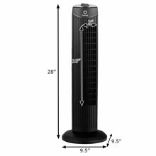 Load image into Gallery viewer, Gymax 28'' Portable Oscillating Tower Fan w/ 3 Speed Low Noise Home Office Black