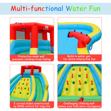 Load image into Gallery viewer, Gymax Inflatable Mighty Water Park Bouncy Splash Pool Climbing Wall w/ 735W Blower