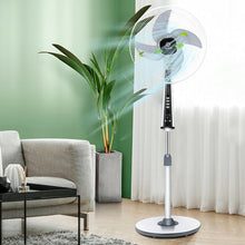 Load image into Gallery viewer, Gymax 16'' Adjustable Pedestal Fan w/ 4 Blades 3 Speeds 3 Modes Remote Control