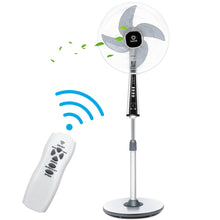 Load image into Gallery viewer, Gymax 16'' Adjustable Pedestal Fan w/ 4 Blades 3 Speeds 3 Modes Remote Control