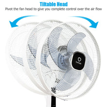 Load image into Gallery viewer, Gymax 16'' Adjustable Pedestal Fan w/ 4 Blades 3 Speeds 3 Modes Remote Control