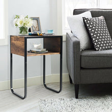 Load image into Gallery viewer, Gymax Side Table Industrial Coffee Table w/Metal Frame Rustic End Table Nightstand