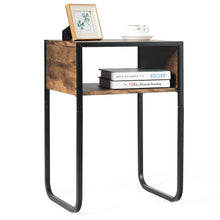 Load image into Gallery viewer, Gymax Side Table Industrial Coffee Table w/Metal Frame Rustic End Table Nightstand