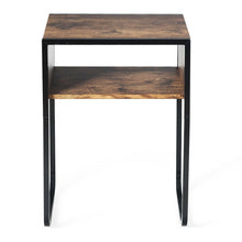 Load image into Gallery viewer, Gymax Side Table Industrial Coffee Table w/Metal Frame Rustic End Table Nightstand