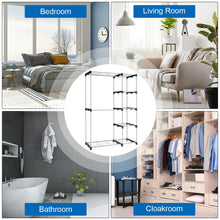 Load image into Gallery viewer, Gymax Freestanding Clothes Garment Organizer Closet Rack w/5 Shelves &2 Hanging Rods