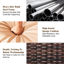 Load image into Gallery viewer, Gymax 3PC Rattan Furniture Sofa Lounge Chaise Set Outdoor Patio Garden