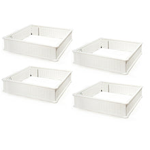 Load image into Gallery viewer, Gymax 4 Pcs 48.5'' Raised Garden Bed Square Plant Box Planter Flower Vegetable White