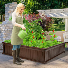 Load image into Gallery viewer, Gymax 4 Pcs 48.5'' Raised Garden Bed Square Plant Box Planter Flower Vegetable Brown