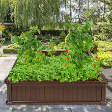 Load image into Gallery viewer, Gymax 4 Pcs 48.5'' Raised Garden Bed Square Plant Box Planter Flower Vegetable Brown