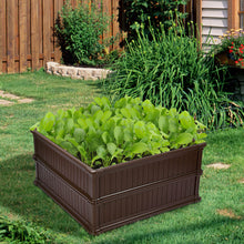 Load image into Gallery viewer, Gymax 2 Pcs 48.5'' Raised Garden Bed Square Plant Box Planter Flower Vegetable Brown