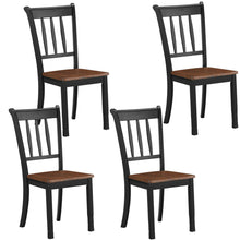 Load image into Gallery viewer, Gymax 4PCS Wooden Dining Side Chair High Back Armless Home Furniture Black