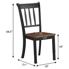 Load image into Gallery viewer, Gymax 4PCS Wooden Dining Side Chair High Back Armless Home Furniture Black