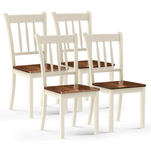 Load image into Gallery viewer, Gymax 4PCS Wooden Dining Side Chair High Back Armless Home Furniture White