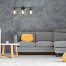 Load image into Gallery viewer, Gymax 3-light Industrial Bathroom Vanity Cage Light Vintage Wall Lamp Sconces Hallway