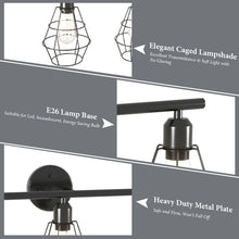 Load image into Gallery viewer, Gymax 3-light Industrial Bathroom Vanity Cage Light Vintage Wall Lamp Sconces Hallway