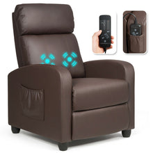 Load image into Gallery viewer, Gymax Massage Recliner Chair Single Sofa PU Leather Padded Seat w/ Footrest