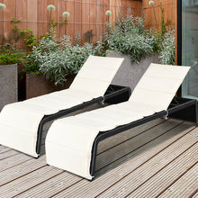 Load image into Gallery viewer, Gymax 2PCS Adjustable Rattan Recliner Chaise Lounge Chair w/ Cushion Outdoor Patio