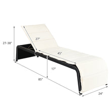 Load image into Gallery viewer, Gymax 2PCS Adjustable Rattan Recliner Chaise Lounge Chair w/ Cushion Outdoor Patio
