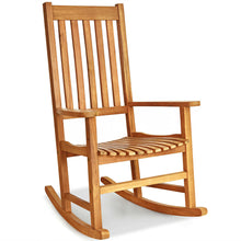 Load image into Gallery viewer, Gymax Wooden Rocking Chair Porch Rocker High Back Garden Seat For Indoor Outdoor