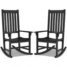 Load image into Gallery viewer, Gymax 2PCS Wood Rocking Chair Porch Rocker High Back Garden Seat Indoor Outdoor