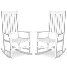 Load image into Gallery viewer, Gymax 2PCS Wood Rocking Chair Porch Rocker High Back Garden Seat Indoor Outdoor