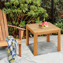 Load image into Gallery viewer, Gymax Wooden Square Side End Table Patio Coffee Bistro Table Indoor Outdoor Natural