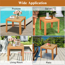 Load image into Gallery viewer, Gymax Wooden Square Side End Table Patio Coffee Bistro Table Indoor Outdoor Natural