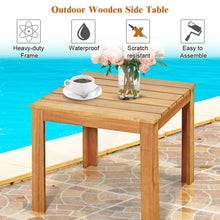 Load image into Gallery viewer, Gymax Wooden Square Side End Table Patio Coffee Bistro Table Indoor Outdoor Natural