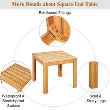 Load image into Gallery viewer, Gymax Wooden Square Side End Table Patio Coffee Bistro Table Indoor Outdoor Natural