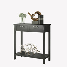 Load image into Gallery viewer, Gymax Accent Console Table Entryway Sofa Foyer Table Storage Shelf W/2 Drawers Black