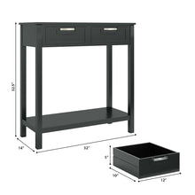 Load image into Gallery viewer, Gymax Accent Console Table Entryway Sofa Foyer Table Storage Shelf W/2 Drawers Black