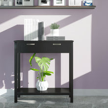 Load image into Gallery viewer, Gymax Accent Console Table Entryway Sofa Foyer Table Storage Shelf W/2 Drawers Black