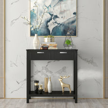 Load image into Gallery viewer, Gymax Accent Console Table Entryway Sofa Foyer Table Storage Shelf W/2 Drawers Black