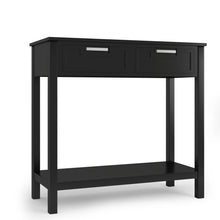 Load image into Gallery viewer, Gymax Accent Console Table Entryway Sofa Foyer Table Storage Shelf W/2 Drawers Black