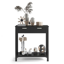 Load image into Gallery viewer, Gymax Accent Console Table Entryway Sofa Foyer Table Storage Shelf W/2 Drawers Black