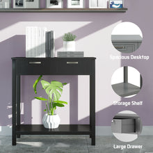 Load image into Gallery viewer, Gymax Accent Console Table Entryway Sofa Foyer Table Storage Shelf W/2 Drawers Black
