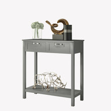 Load image into Gallery viewer, Gymax Accent Console Table Entryway Sofa Foyer Table Storage Shelf W/2 Drawers Gray
