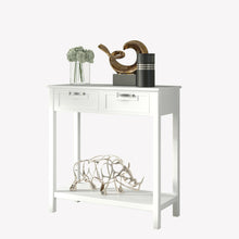 Load image into Gallery viewer, Gymax Accent Console Table Entryway Sofa Foyer Table Storage Shelf W/2 Drawers White