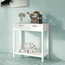Load image into Gallery viewer, Gymax Accent Console Table Entryway Sofa Foyer Table Storage Shelf W/2 Drawers White