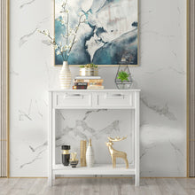 Load image into Gallery viewer, Gymax Accent Console Table Entryway Sofa Foyer Table Storage Shelf W/2 Drawers White