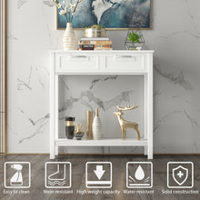 Load image into Gallery viewer, Gymax Accent Console Table Entryway Sofa Foyer Table Storage Shelf W/2 Drawers White