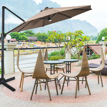 Load image into Gallery viewer, Gymax 10ft Solar LED Cantilever Offset Patio Umbrella 360¡ã Rotation Aluminum
