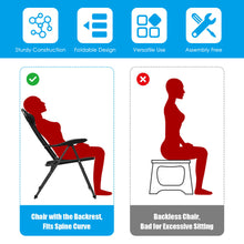 Load image into Gallery viewer, Gymax 2PC Folding Chairs Adjustable Reclining Chairs with Headrest Patio Garden Black