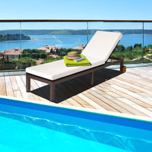 Load image into Gallery viewer, Gymax Patio Adjustable Rattan Recliner Chaise Lounge Chair w/ Cushion Wheels