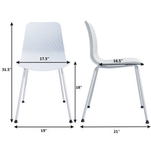 Load image into Gallery viewer, Gymax Set of 4 Dining Chair Modern Mid-Century Plastic Side Chair w/ Metal Legs White